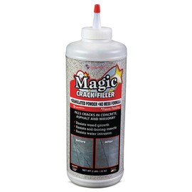 Magic Crack Filler 2.5LB Concrete Slab Gray, for Filling in Concrete Cracks on Driveways, Walkways and Patios. Installs Easily Dry Granular No Mess and DIY (Gray, 1)