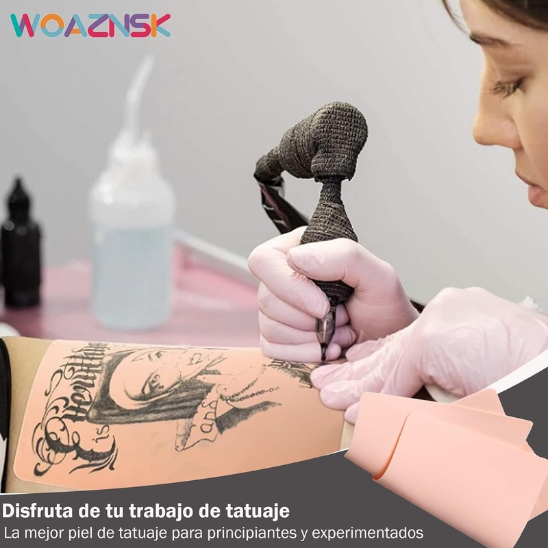 20 Piezas de Piel de Práctica de Tatuaje en Blanco,5.63X7.4