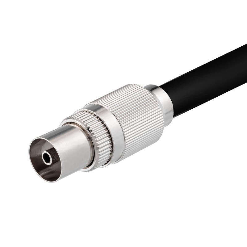 1x IEC Coaxial Socket Antenna Cable Coupling Metal Detachable TV