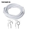 Curtain Wire and Hooks Set 5M Curtain Wire White, with