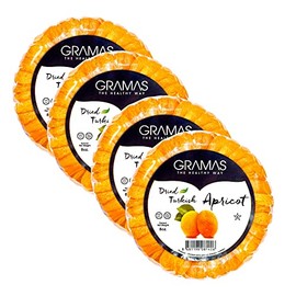 Gramas Dried Turkish Apricots in Garland Form, Vegan, Gluten-Free, Healthy Snack, Non-GMO, No Added Sugar, Kosher (2 lbs.)
