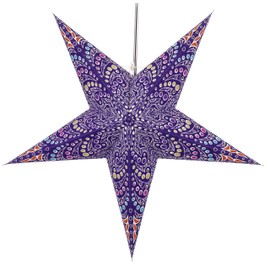 Guru-Shop Foldable Advent Luminous Paper Star, Christmas Star Nemesis, Star Window Decoration, 5 Tips
