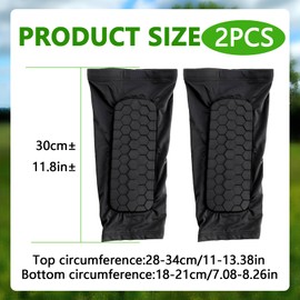 1 Pairs Shin Defender, Shin Defender Shin Pads, Shin Guards, Football Shin Guards Pads Sleeves, Shindefender Compression Sleeve with Honeycomb Pads, Breathable, & Lightweight (Black/L)