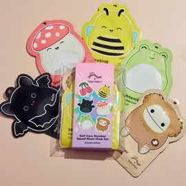 TONYMOLY TONYMOLY x Squishmallows Self-Care Slumber Squad Sheet Mask Set, 5 Masks, Face and Foot Treatment