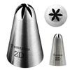 2D Nozzle Large Drop Flower Piping Tip, Large Seamless Stainless