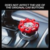 Bawkars Metal Car Rotary Knob Decor, One Button Start Shift
