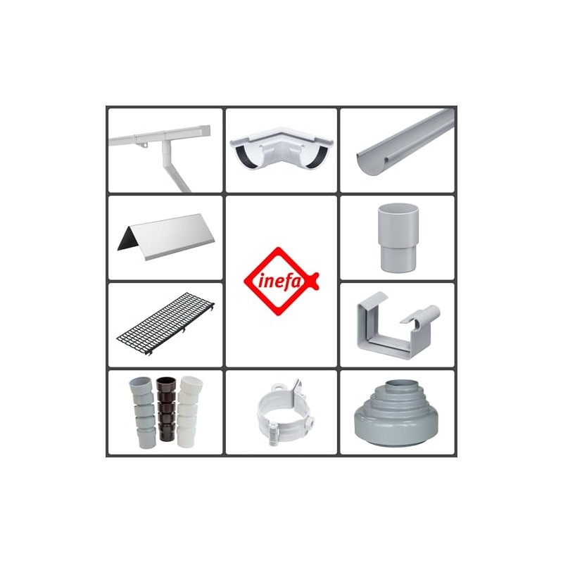 INEFA DN100/125 Galvanised Steel Screw Pipe Clamp 290 mm Pack