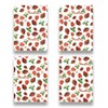 Strawberry Wrapping Paper for Girls Kids Boys, Cute Flowers Sweet