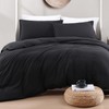 LANE LINEN Single Duvet Cover Set Black - Pre Washed Soft Microfibre Polyester Duvet Cover with Pillow case - Bedding Quilt Cover Set