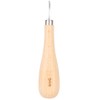Rhombus Awl Wooden Handle Scratch Awl Gourd Shape Leather Awl