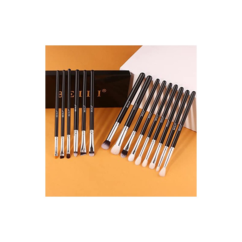 BEILI Juego de brochas de maquillaje de ojos 15 piezas