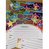 SuperStickers 'Star of The Week' Rainbow Sparkling Certificates. A5 certificates.