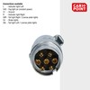 Carpoint 7-pin metal connector, for car, trailer, caravan, bicycle carrier,