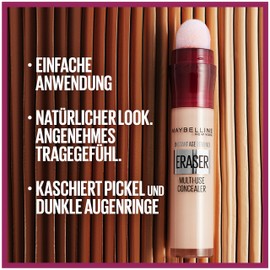 Maybelline New York Concealer, Instant Anti-Age Effect Concealer, Eraser with Micro Eraser Applicator, No. 145 Warm Olive, 6.8 ml