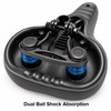 Oversized Wide Bike Seat with Shock Absorbing Balls, Waterproof PU
