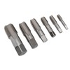 6Pcs NPT Pipe Tap Set Thread HSS for Plumber Industrial