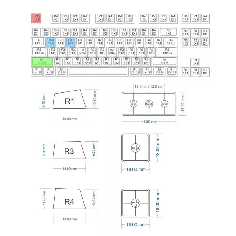 IYTYIR Overwatch Backlit Hero Keycap Set Gaming Keyset Key Cap