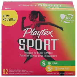 Playtex, Tampons Sport Super and Super Plus Multipack, 32 Count