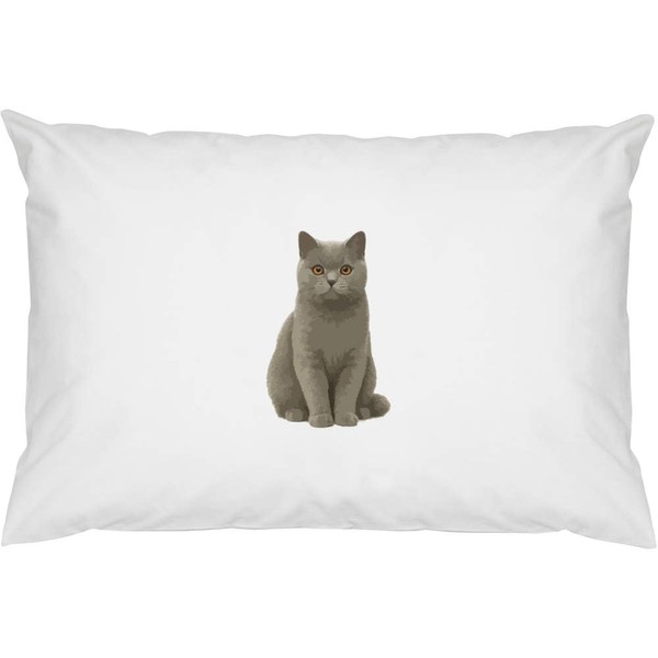 Azeeda 2 x 'Alert British Shorthair Cat' Cotton Pillow Cases
