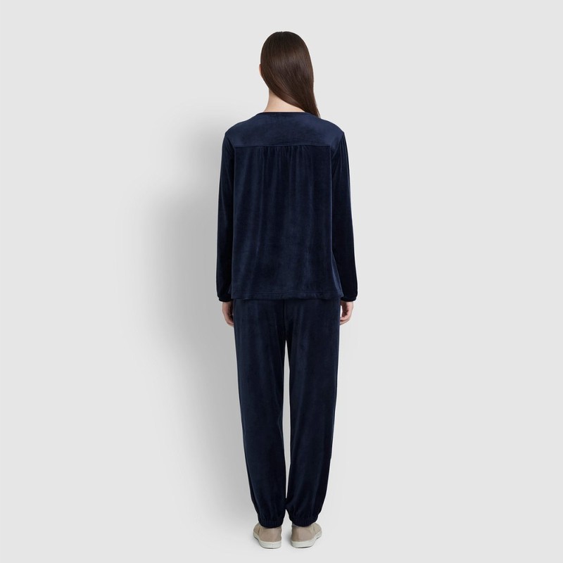 JAJU [JAJU/자주] 여 밍크 플리스 셔링 파자마 팬츠_네이비 [JAJU] Women's