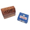 Purity Style Wooden Incense Cone Burner Box with 12 Nag