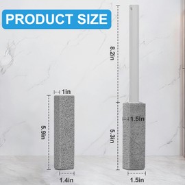 6 Packs Pumice Stone Toilet Bowl Cleaner, Pumice Stone for Cleaning, Powerfully Cleans Hard Water Rings, for Cleaning Toilets, Bathtubs, Grills, Swimming Pools, Sinks