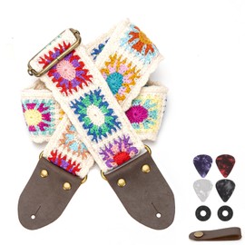 Dksongr Guitar Strap for Acoustic, Guitars Head Cowhide Leather Ends,Strap Locks,Guitar Straps Electric,Bass Strap.