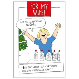 Wife Christmas Card, Funny Christmas Cards Wife, Xmas Card for Wife, Wife Christmas Card for Her Funny, Christmas Card Wife for Her, Wife Christmas Cards