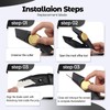 2PCS Black Fixed Blade Roofing Knife, Heavy Duty Utility Knife