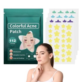 112 Star Parches Invisibles Eliminar Acné Granos Pegatinas Hidrocoloides para el Acné Parches Curativos de Espinillas Hidrocoloides en Forma de Estrel