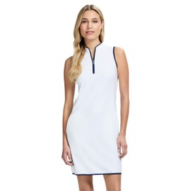 IZOD Women's Standard Tennis Dress Athletic Performance Stretch, Bright White