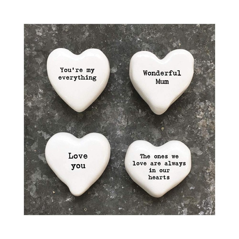 East of India White Heart Token - Wonderful Mum