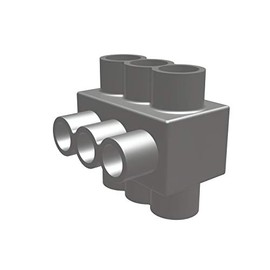 BURNDY Unitap 1PLD43 Double Sided Entry Multi-Port Distribution Tap Connector, Aluminum/Copper Stranded Conductor