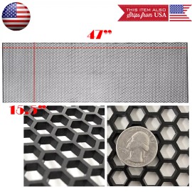 SDeelCase Hexagon 2D Mesh Air Dam Bumper Fender Hood Vent Intake Grille Grill Fit Honda