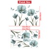 Dreamy Blue Flower Wall Stickers Creative Painted Butterflies Wall Decals