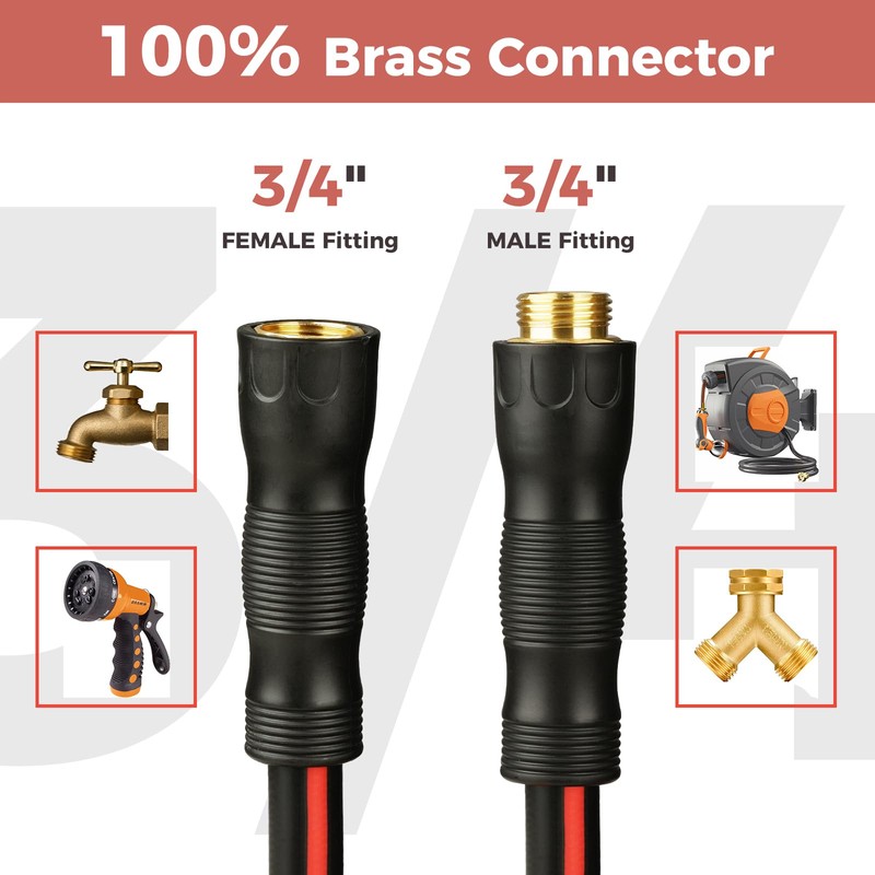 SheeChung Short Garden Hose 3ft x 5/8",Leader Hose for Hose