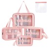 5PCS Clear Toiletry Bag, Wash Bag, Clear PU Makeup Bag,