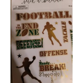 Hobby Lobby 2 SHEETS STICKERS STICKABILITIES FOOTBALL GAME STICKER THE PAPER STUDIO ST1