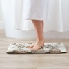 Cotton Flower Bath Mat Farmhouse Floral Bath Rug Non Slip