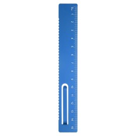 sourcing map Straight Ruler 15cm Metric Metal Aluminum Alloy Measuring Bookmark Clip Rulers Scale Tool for Measure Study Reading Classroom Office, Blue