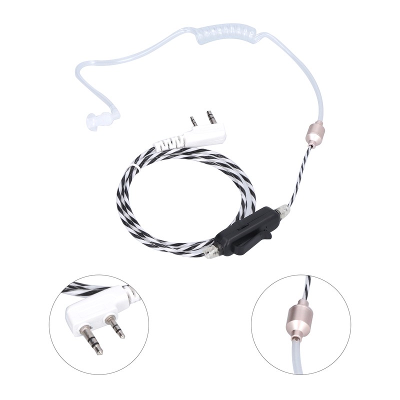 Walkie Talkie Earphone Adjustable Volume Acoustic Tube KHead for BaoFeng