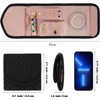Polyester cotton Travel Jewelry Organizer Case, Foldable Small Jewelry Roll