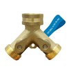 kör4u 3/4" Brass Y Splitter 2 Way Water Connector Y