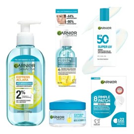 Kit Garnier Anti Imperfecciones 5 Puri+suero+gel+patch+prote