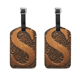 Letter S Luggage Tags Suitcase Luggage id Tags Labels Travel Accessories Set of 2
