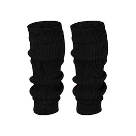 ANZEE Leg Warmers for Kids Stay Warm and Stylish, Kids's Knitted Ankle Warmers 80s Party Dance Sports Yoga Accessories & Ice Skating (Black.)