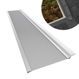 Flamorrow Stainless Steel Gutter Guard, 23Ft Gutter Cover, Micro-Mesh Leaf Gutter Guards fits Any Roof or 5" Width Gutter, Pack of 7