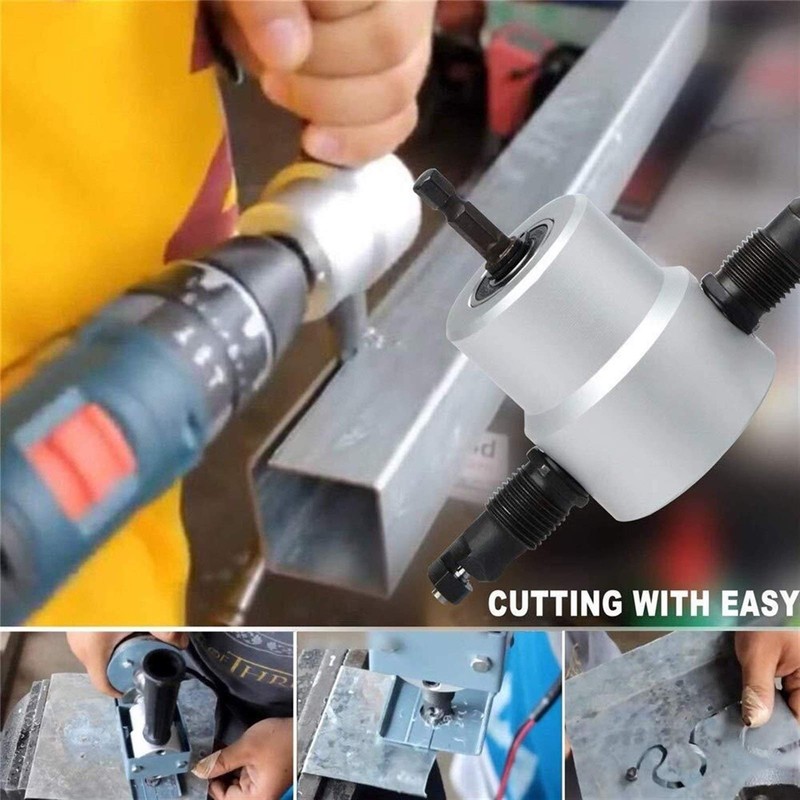 Double Head Sheet Metal Cutter, Versatile Metal Sheet Double Nibbler