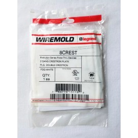 Wiremold Crestron 8CREST Wiremold Evolution 8AT Series Crestron Double Gang Plate