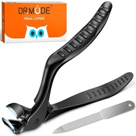 DRMODE 시니어용 DRMODE 발톱 클 , 넓은 개구부를 가진 두꺼운 손톱을 위한 롱 핸들 앵글 헤드 토 손톱 포수가 있는 남성용 대형 헤비 듀티 핑거 Senior DRMODE Thick Toenail Clippers for Men, Heavy Duty Large Nail Cutter with Long Handle and Angled Head for Thick Toenails with Wide Jaw